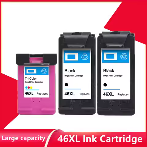Compatible 46XL 46 XL Cartridge Replacement for HP 46 for HP46 Ink Cartridge for Deskjet 2020 2520hc