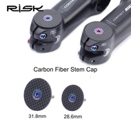 RISK RA112 Stem Top Cap Carbon Fiber 22.6 / 31.8 Bicycle Stem Cap