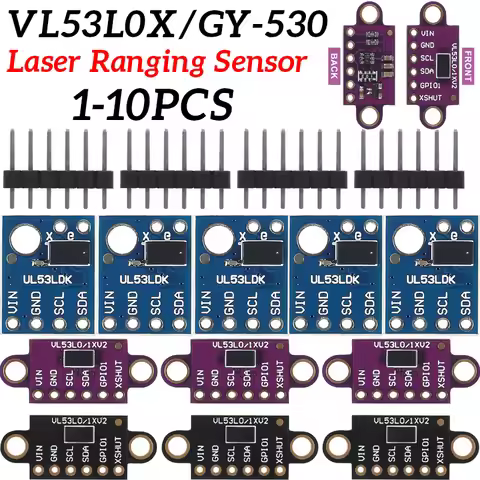 VL53L0X Time-of-Flight Laser Ranging Sensor IIC GY-530 VL53L0X VL53L1X V2 Laser Distance Module High