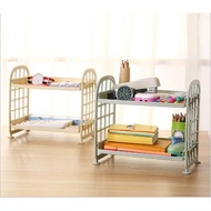 Multifunctional 2 Tier Mini Plastic Table Shelf 2 Tier Shelf Mini Study Table Shelf