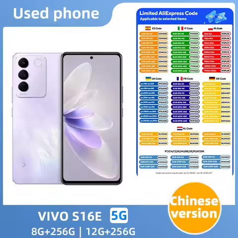 Vivo S16e 5g ROM 256GB CPU Exynos 1080 50MP Camera 4600mAh 6.62in 2400x1080px 66W Used Phone