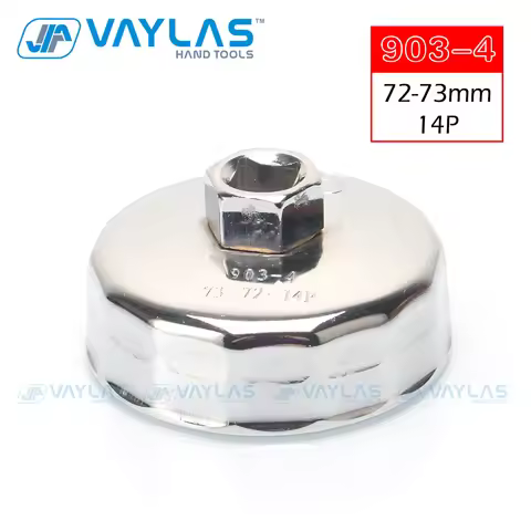 1/2" Square Dr. Steel 72mm-73mm Oil Filter Wrench Cap Housing Tool Remover 14 Flutes Universal For L