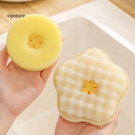 (VIP)  Double-sided Brush Kitchen Tool with Suction Double-sided Kitchen Brush with Soft Sponge Sili