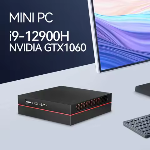 Intel i9-12900H Mini PC 14 Cores 20 Threads Nvidia GTX1060 4GB GPU M.2 PCIEX4 SSD 2xDDR4 SIM 5G WiFi