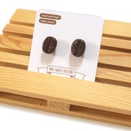 咖啡豆耳環 | 仿真食物黏土製耳環