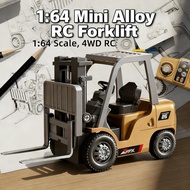 RC 1:64 Engineering Forklift Mini 4WD Car 64 Desktop Mini Alloy Vehicle