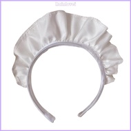 Wide Ruffle Headbands for Women Cosplay White Maid Headwear Gothic Accessories