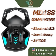 MD188 TWS Wireless Earbud Bluetooth Earphone Gaming Dual Mode Switching Noise Reduction Low Latency 