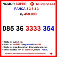Telkomsel 3333354 Nomer Cantik Telkomsel ESA Panca 354 nomor AS 33333