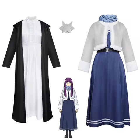 Anime Beyond Journey's End Cosplay Costume Fern Cloak Coat Dress Uniform Fern Winter Suit Halloween