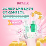[Combo làm sạch AC Control] Combo tẩy trang và rửa mặt AC Control Purifying Micellar Water 200ml và 