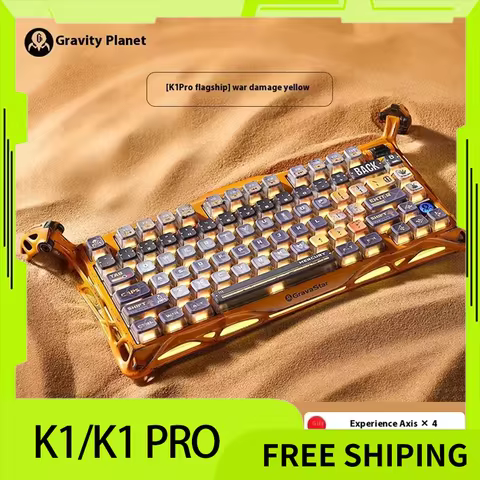 Gravastar Mercury K1 Mechanical Gaming Keyboard 3Mode 75% Wireless Aluminium Alloy RGB E-sports Acce