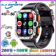 2025New WiFi 5G SIM Card Smart Watch GPS Navigation HD Dual Camera Video Call 64GB ROM Waterproof NF