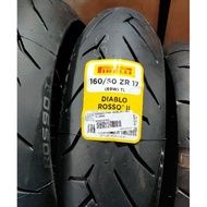 Original Pirelli Diablo Rosso II 2 Tayar Motor Tyre Motorcycle Tubeless 120/70 160/60 17Inci Tahun Year 2021 Racing