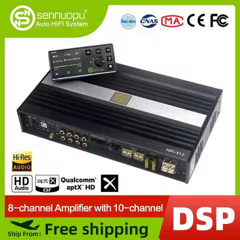 Sennuopu X12 10 Channel Dsp Processor Bluetooth Car Audio Amplifier 1000w 12 V Auto Stereo 8 Ch Auto
