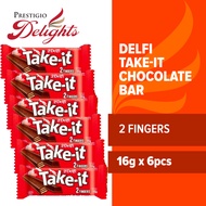 Delfi Take-it 2 Fingers Chocolate Bar 16gx6
