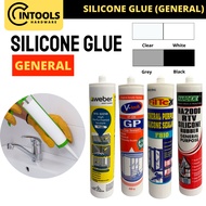 Silicone Glue General Adhesive Gap Filler Kitchen Sink Wall Floor Tiles Glass Paintable White Clear 