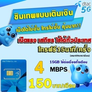 🔥(โปรคุ้มกว่าทุกร้าน)ซิมเทพดีแทค DTAC ซิมเทพ ซิมเทพเน็ต 30Mbps  15Mbps  4Mbps 20Mbp SIMLNW