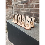 KAYU Dutch teak wood table numbers/wooden table numbers/table numbers/table numbers