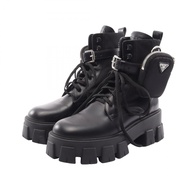 [Used] Prada PRADA Boots Monolith with Pouch 1T255 Leather Shoes Monolith Boots Women's Used B