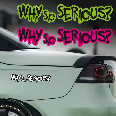 WHY SO SERIOUS Waterproof Vinyl Sticker For Motorcycle Helmet Car E-scooter Decor