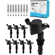 DG511 FD508 Ignition Coil Pack Spark Plug Platinum 8PCS (4.6L 5.4L 6.8L) 1999-2009 For Ford Expediti