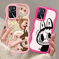 MERAH A-24 Labubu Casing for OPPO A16 A54 A54S A55 A55S A16S 5G black red Pink Case