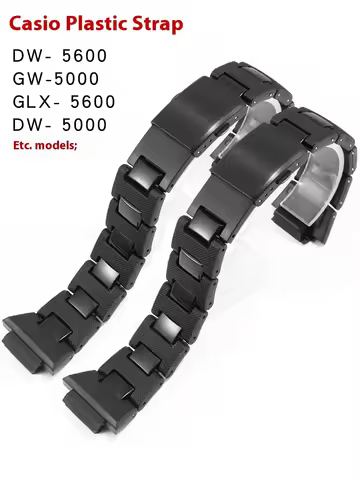 Plastic Steel Watchband for Casio G-SHOCK DW-5600 DW6900 DW9600 GW-M5610 GA2100 Men Watch Strap Band