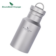 Boundless Voyage Titanium Water Bottle With Lid Wide Mouth Leak-Proof Sport Drinking Bottle For Camp