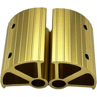 1 Pair Go Kart Aluminum Accelerator Pedal Extenders, Ergonomic Kart Brake Pedal Accessories (Gold)