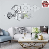 Cermin dinding hexagon/Acrylic hexagon wall mirror decoration