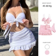 新款歐美性感小胸聚攏單件上衣泳衣女黑色白色溫泉比基尼bikini