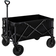 Collapsible Folding Wagon Cart,Outdoor Beach Wagon,Heavy Duty Garden Cart with All Terrain Wheels,