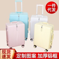 Beg bagasi berzip 20-inci dengan rangka aluminium, beg perjalanan troli beroda universal kecil, beg 