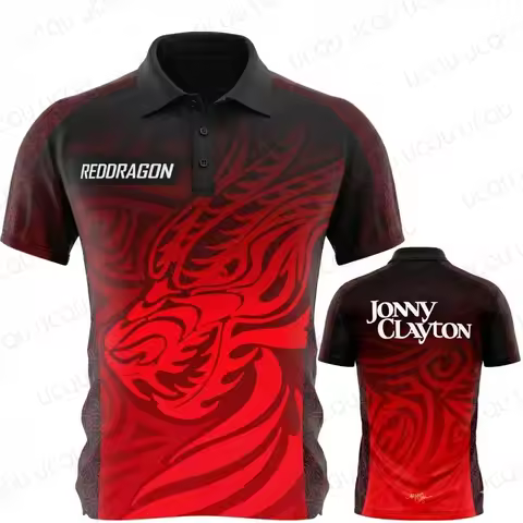 Jonny Clayton The Ferret Edition Darts Shirt 2026 Wales Jersey Dragon Style Men Sportswear Quick Dry