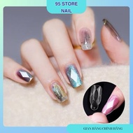 Crystal effect gum gel nails - Gum gel nails - Crystal upside down nails