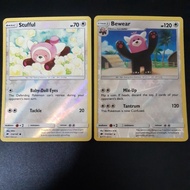 Pokemon Card TCG: Stufful & Bewear 111/147 Set - 2 cards (REVERSE HOLO) Burning Shadow 100%Original 