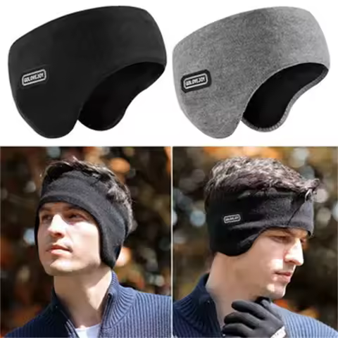 Men's Bohemian Style Winter Ski Earmuffs, Outdoor Sports Cycling Windproof, Double-layer Warm Earmuf