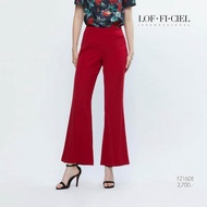 กางเกงขายาว กางเ﻿กงผู้หญิง Lofficiel กางเกงทรงทำงาน Disco Pants โทนสีแดง (FZ16DE)