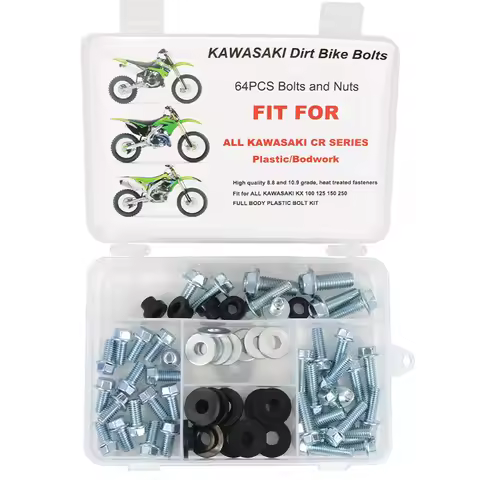 Fit for Kawasaki KX 100 125 250 500 KD KDX 80 KE100 125 KDX175 KL600 KLX250 300 Body Plastic Frame F