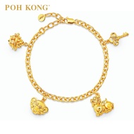 POH KONG 916/22K Gold Auspicious Four Blessings Bracelet
