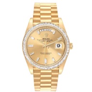 Rolex Rolex President Day-Date (Reference 228398). A 40mm unworn yellow gold diamond set automatic w