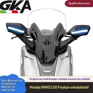 Honda NWG150 modified windshield Fossa style rearview mirror forward assembly non-destructive instal