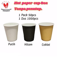 Black brown paper cup 8ozPOLOS (50 pcs) - coffee paper cup paper cup coffee cup/ paper cup/