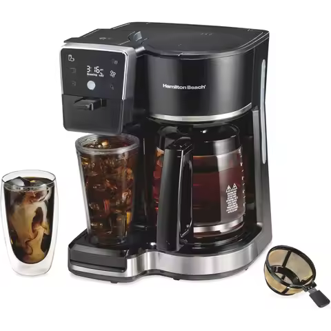 Hamilton Beach 2-Way 12 Cup Programmable Drip Hot and Iced Coffee Maker & Single Serve Coffee Machin