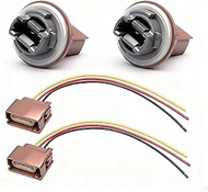 2 PCS Rear Car Lamp Holder with Wire Harness Fit for Ford F-150 2004-2017, Tail Light Bulb Turn Sign