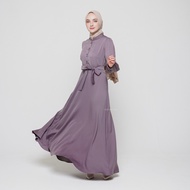 HAYNA Hagia Dress (Orchid) - Dress Kondangan Daily Dress Busui Friendly Gamis Wanita Muslim