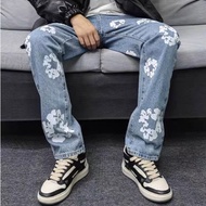 Men straight denim jeans denim jeans  Y2K
