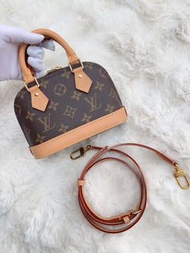 LV  Alma Nano 貝殼包 手袋 小號 棕色