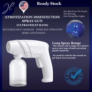Nano Disinfection Atomiser Spray Gun 300ML, Disinfectant Fog Gun Handheld Wireless Atomizer Blue Light